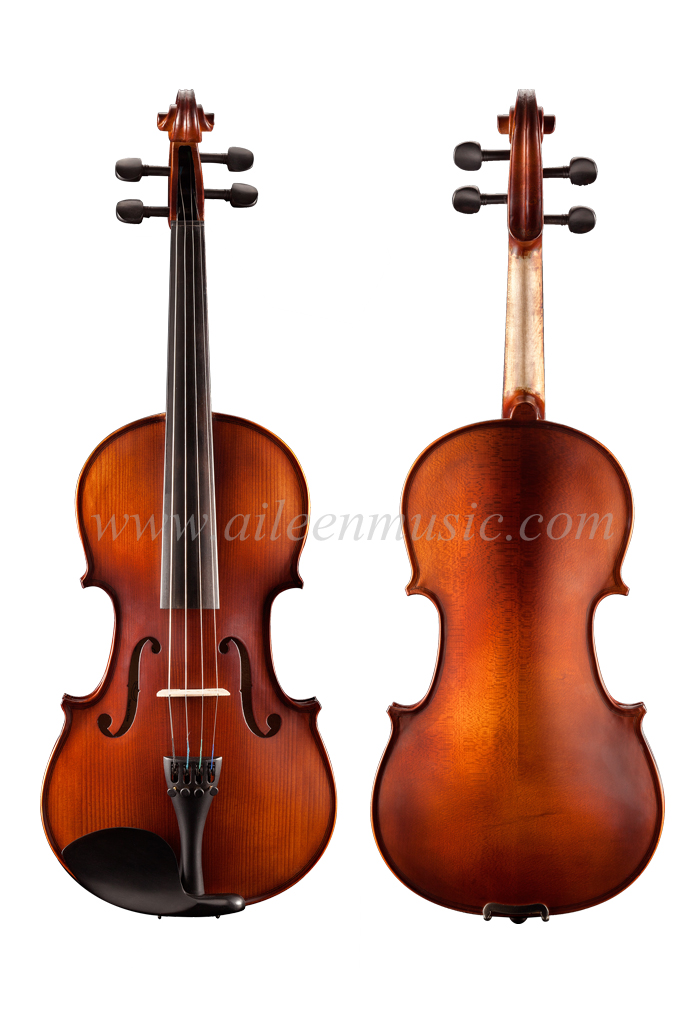 Conjunto de violín de estudiante avanzado de madera maciza seleccionada con todos los accesorios (VG107S)