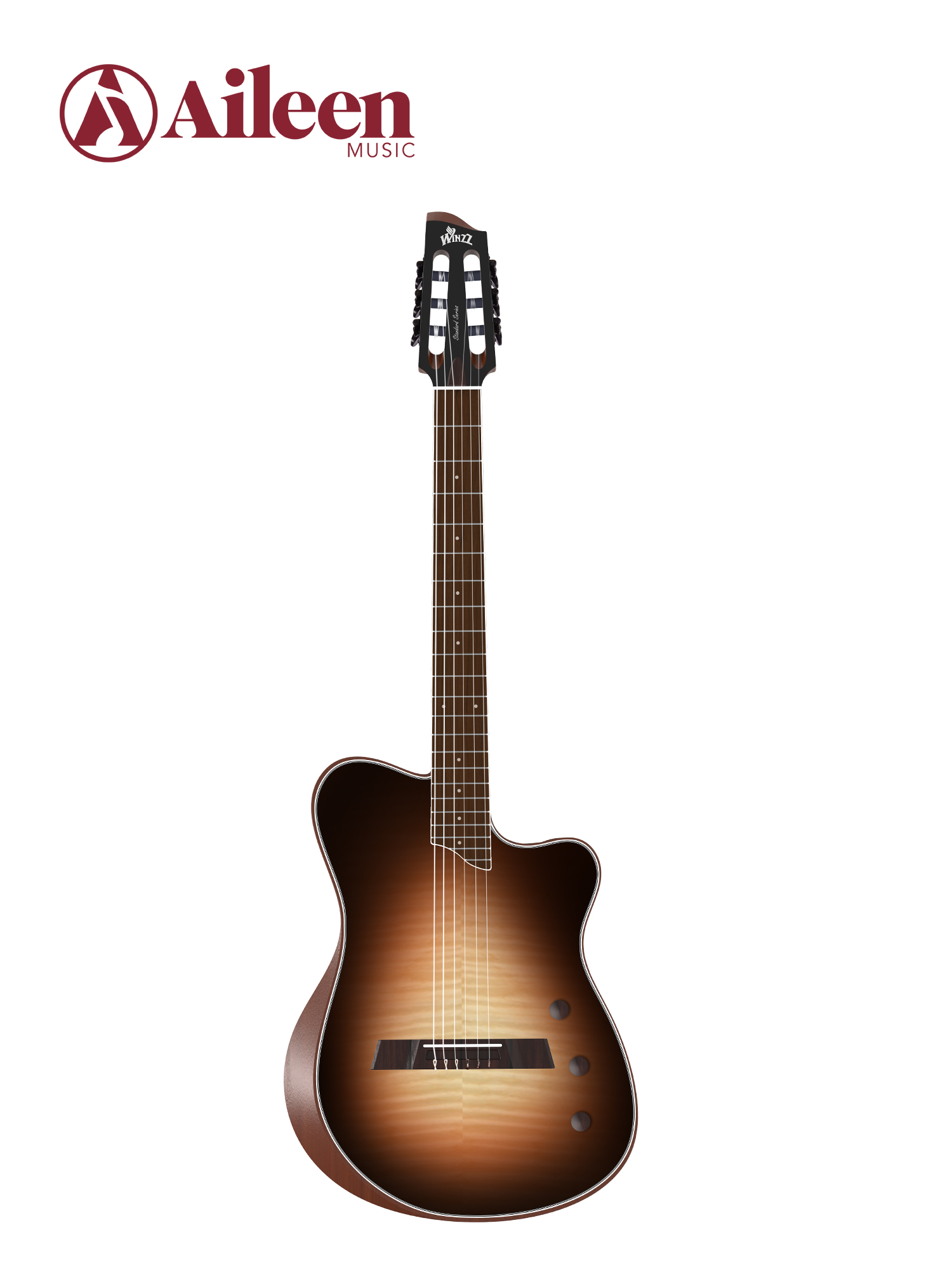 WCG370 Fabricante de instrumentos musicales de China Winzz Guitarra electroacústica de cuerdas de nailon de 39 '