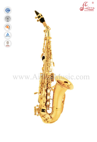 Saxofón soprano chino con laca dorada High F # (SP3041G)