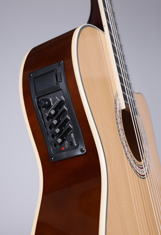 AC10ET NUEVO CUERPO FINO 39 'CUTA ATRIMA ELÉCTRICA CORTES ACULTICAS DE NYLON GUITARIA
