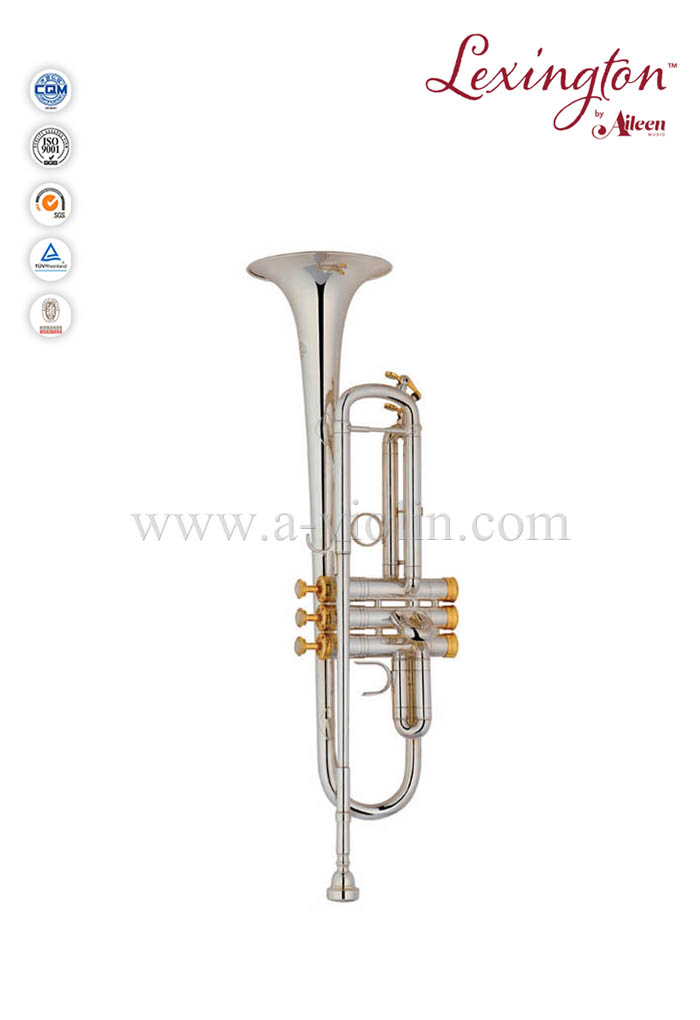 T trompeta de plata profesional estilo S con estuche premium (TP8398S)
