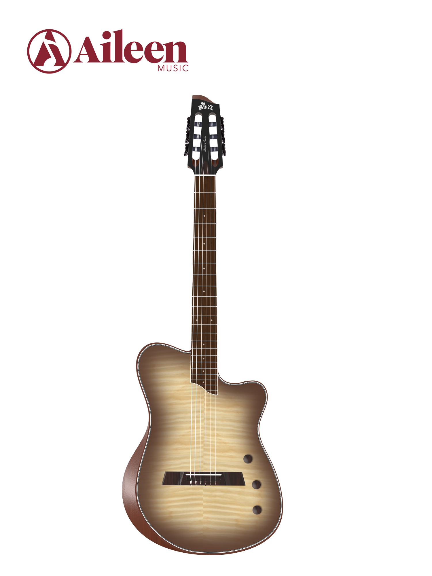 WCG370 Fabricante de instrumentos musicales de China Winzz Guitarra electroacústica de cuerdas de nailon de 39 '