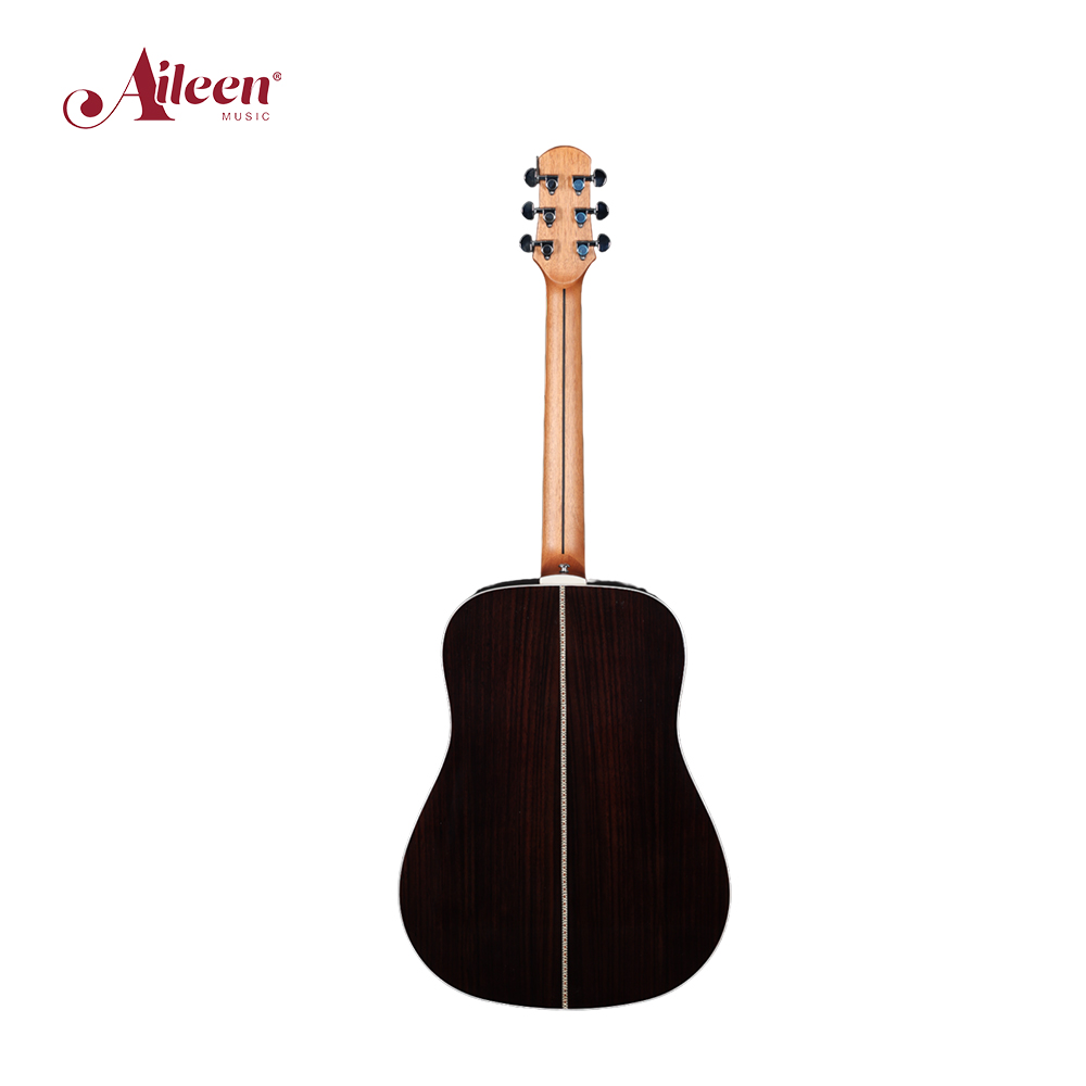 Winzz Instrumentos musicales Guitarra acústica de tapa sólida de 41' (AFM18)