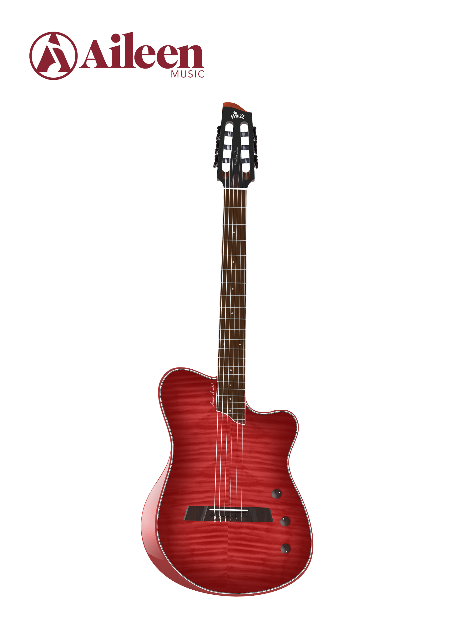 WCG370 Fabricante de instrumentos musicales de China Winzz Guitarra electroacústica de cuerdas de nailon de 39 '