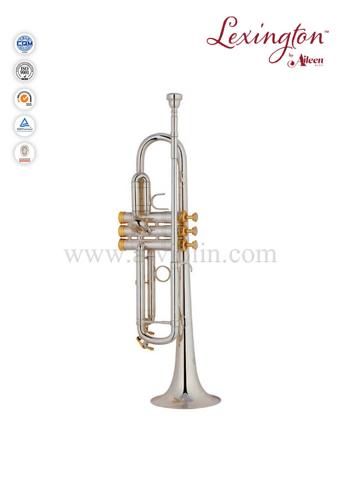 T trompeta de plata profesional estilo S con estuche premium (TP8398S)