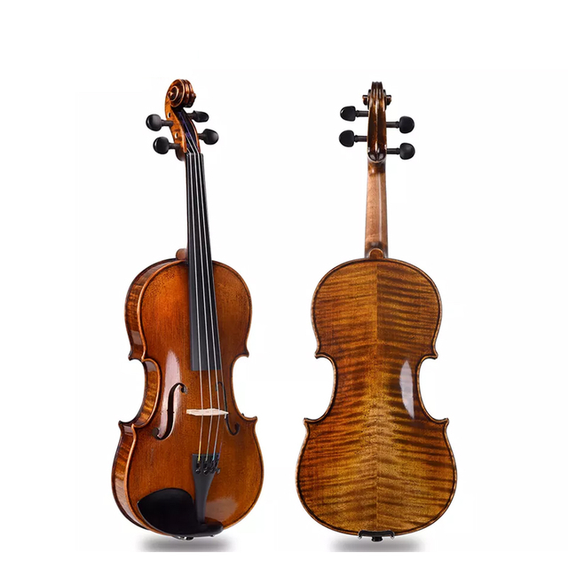Violín 4/4 de arce flameado de gama alta con barniz antiguo (AVL320HAO-BV51)