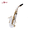 Saxofón soprano OEM cuerpo blanco curvo saxofón soprano (SSP-GU2030WG)