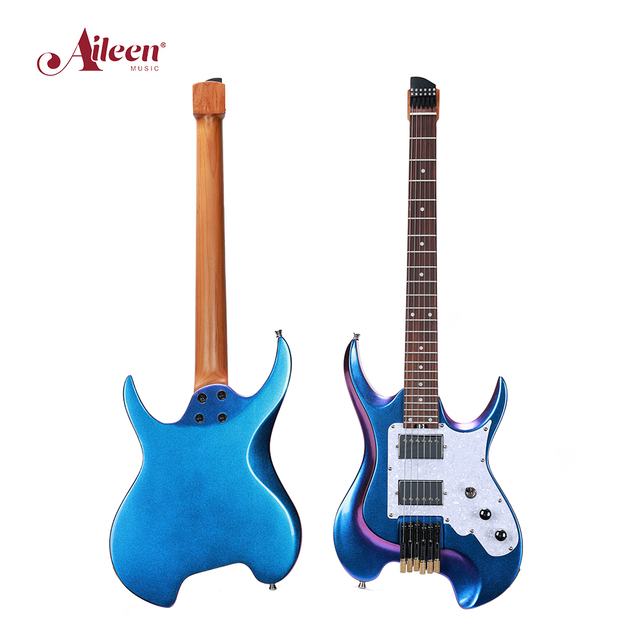 Guitarra eléctrica sin cabeza con efecto camaleón Cuerpo sólido de okoume (HGE700)