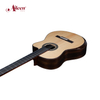 Guitarra Winzz cutaway de cuerdas de nailon con tapa de abeto macizo de grado 39'A (WCG180AC)