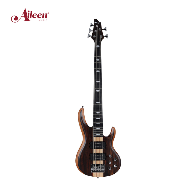 Cuerpo de nogal Okoume Bajo eléctrico de 5 cuerdas 24 trastes Acabado mate (EBS715-3)