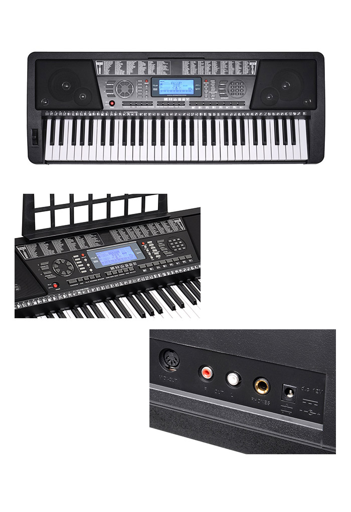 61 Keys Instrumento de teclado de órgano electrónico/teclado musical (EK61208)