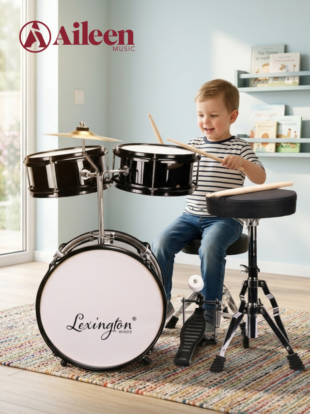 DSET-288 Bajo Pedal de batería para niños Batería para principiantes Juego de batería junior de 3 piezas para niños
