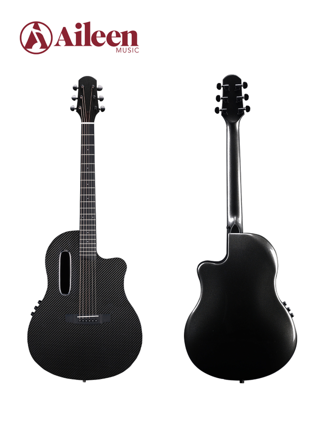 AFO350CE Guitarra acústica con parte superior redonda y tapa de carbono de 41 'de buena calidad