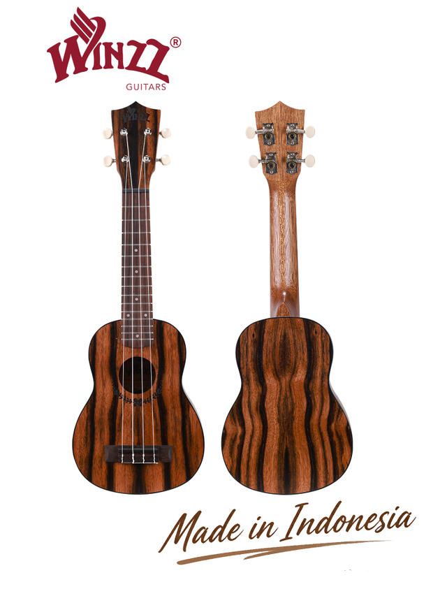 AU602-21 Ukelele soprano de calidad Winzz de 21 pulgadas fabricado en Indonesia