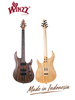 WZS EX80-ME Mindi Body Eboni (grosor: 12 mm) guitarra eléctrica superior con forma arqueada fabricada en Indonesia