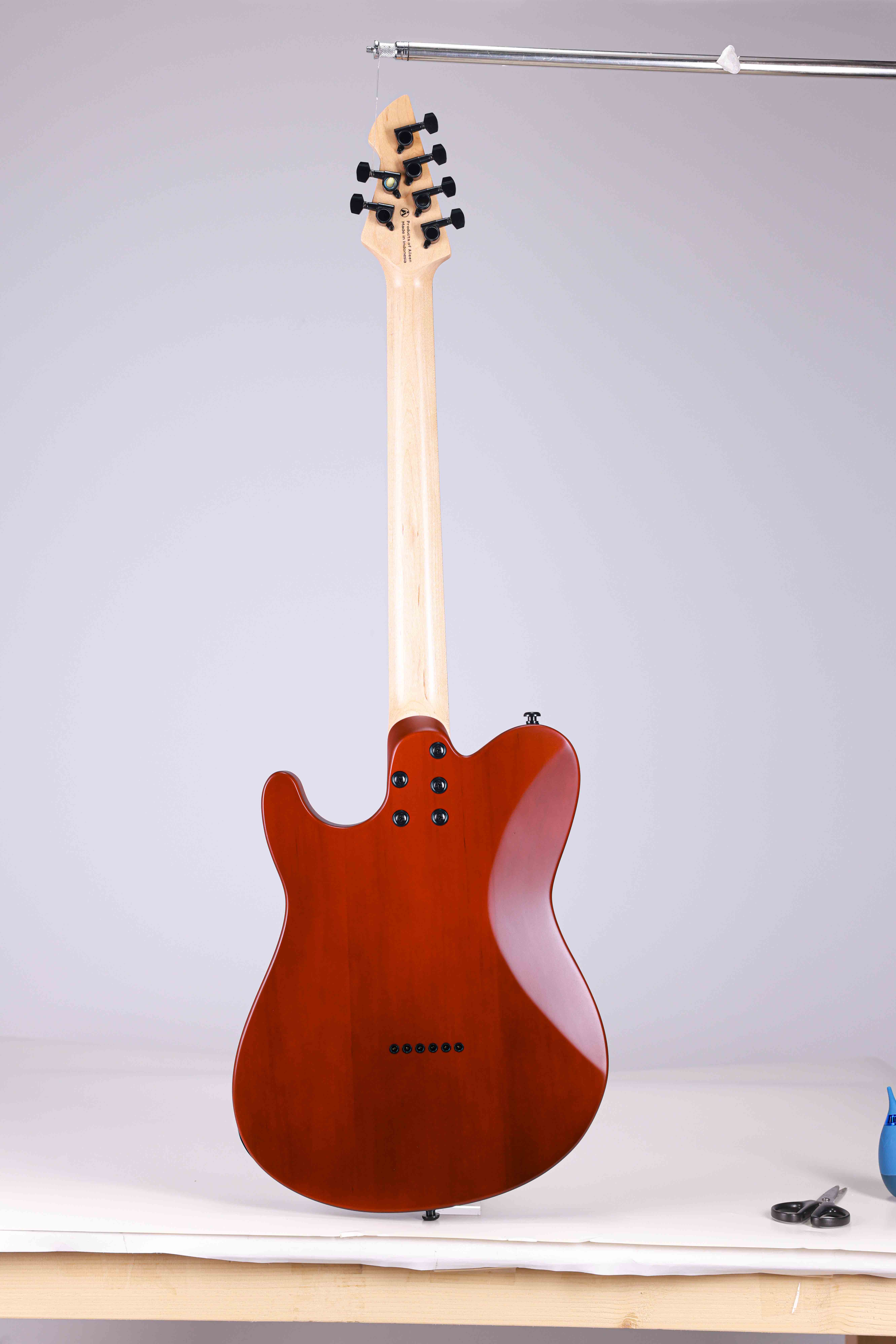 WGT EX80-AT Winzz Exotic Collection Agatis Cuerpo Chapa de teca Guitarra eléctrica superior Fabricada en Indonesia
