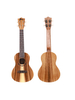 AU604-21 Ukelele soprano de teca (fibra blanca) de calidad Winzz, madera contrachapada de 21 pulgadas, fabricado en Indonesia