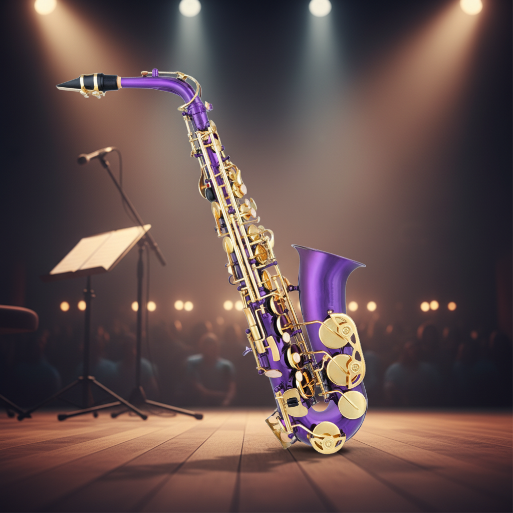 Saxofón alto Eb profesional Latón amarillo Acabado de color grabado con estuche (SP1001C)