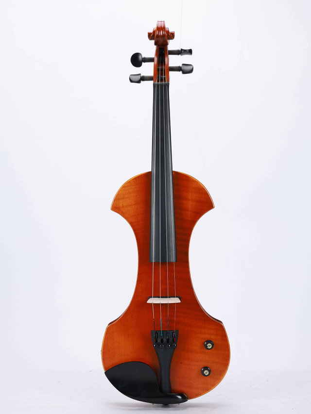 AV-D502 N o SB Color 4/4 Violín eléctrico profesional con colofonia para estudiantes, puente y auriculares
