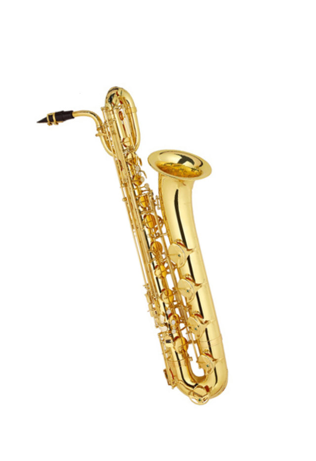 SP0111G Gold de buena calidad lacado con lacones de latón Saxofón de barítono