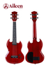 EUG01 Precio al por mayor Estilo SG Madera maciza Cuerpo delgado 26 'Ukelele eléctrico
