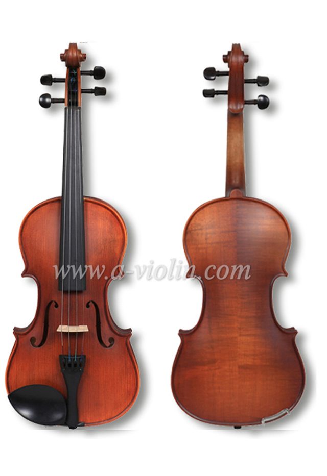 Violín de arce flameado con estuche, traje de violín de grado medio (VM110H)