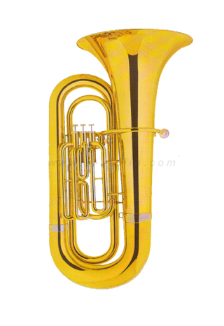 Tuba 4/4 Lacada en Oro Hecha a Mano - Intermedia(TU-M3488G)