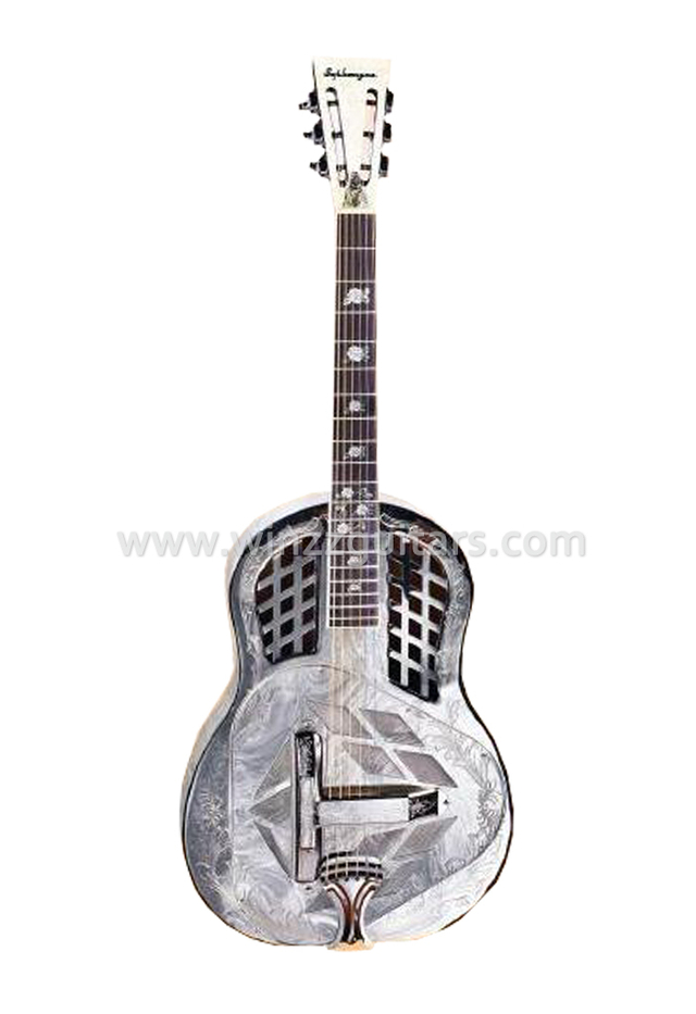 Metal con grabado guitarra resonador (RGS103)