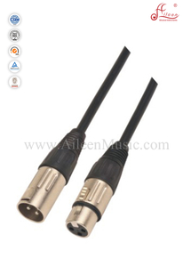 Cable de micrófono negro espiral XLR a XLR de 6 mm (AL-M014)