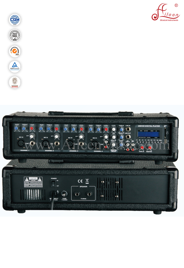 Amplificador de altavoz mezclador EQ de 4 canales y 3 bandas (APM-0415U)