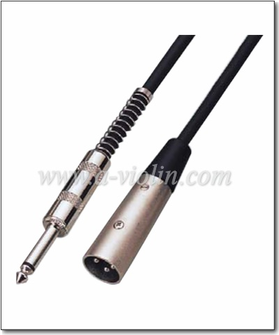 Cable XLR de 3 clavijas XLR a 6.35 enchapado en níquel