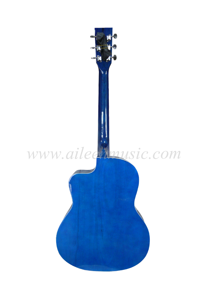 Guitarra acústica de color de madera contrachapada de tilo en forma de X de 39 '(AF228)