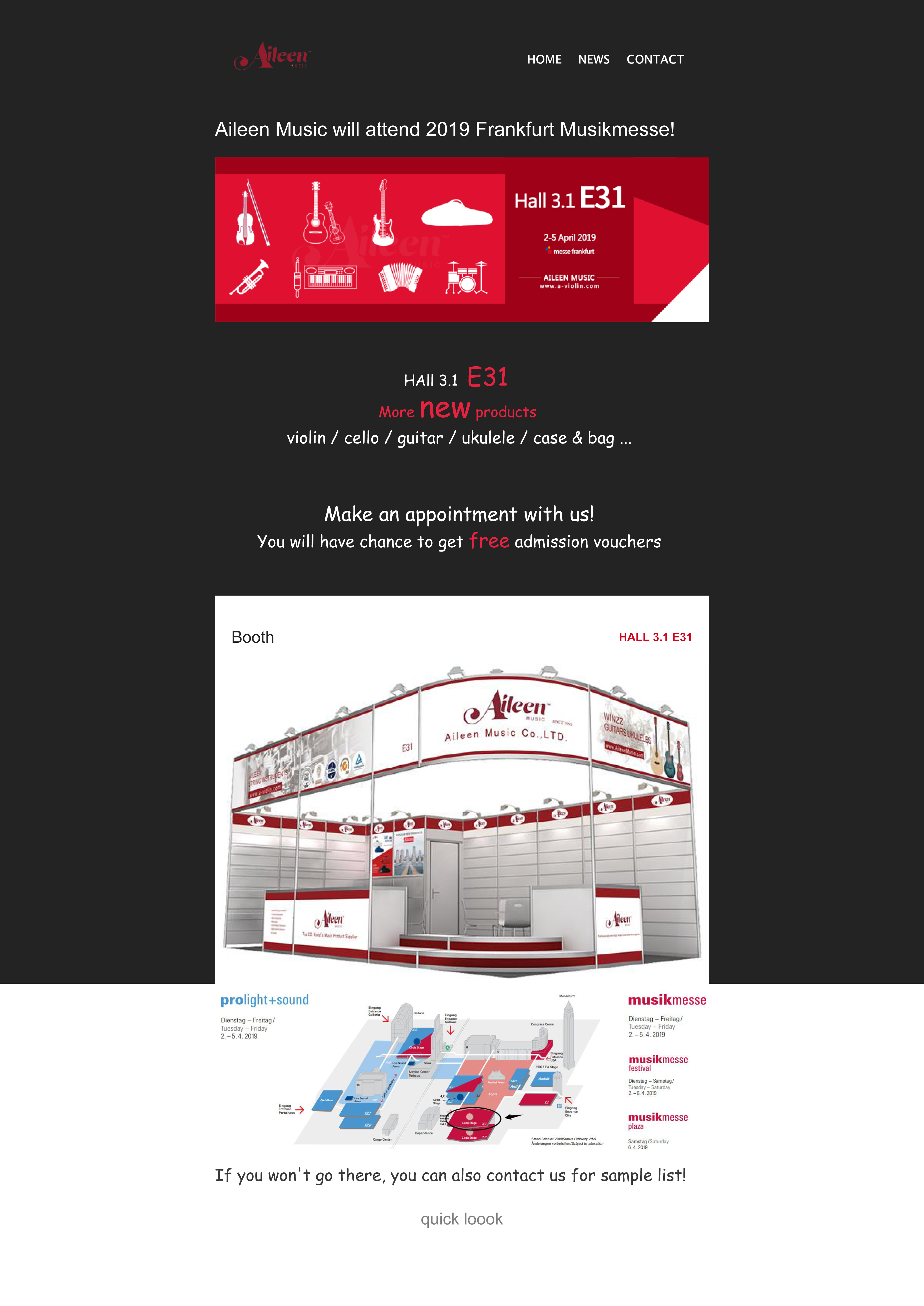 Invitación de Frankfurt Musikmesse 2019 de Aileen Music-1