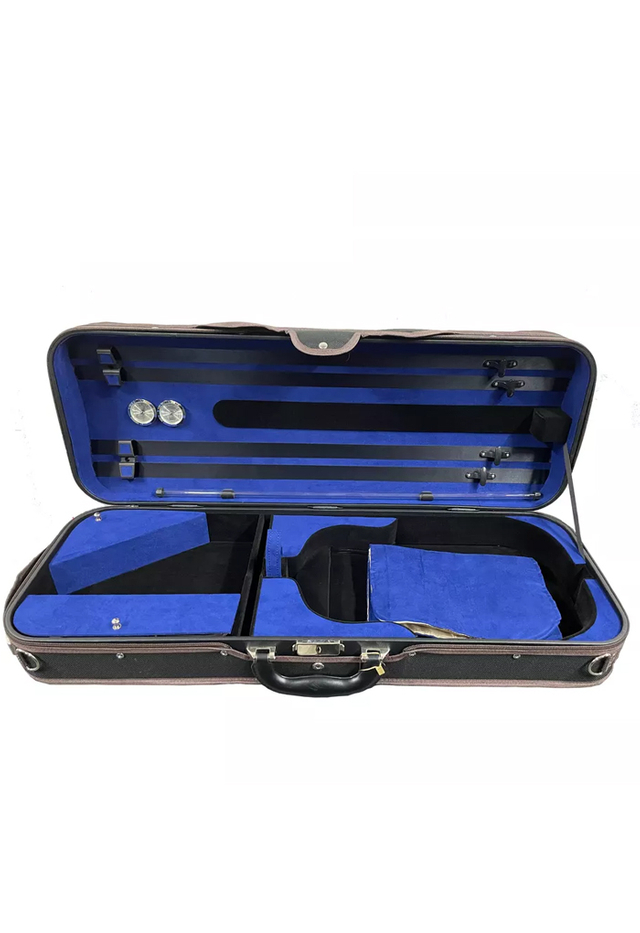 Caja de madera de violín de tela Oxford de forma oblonga con tubo de cuerda (CSL1068)