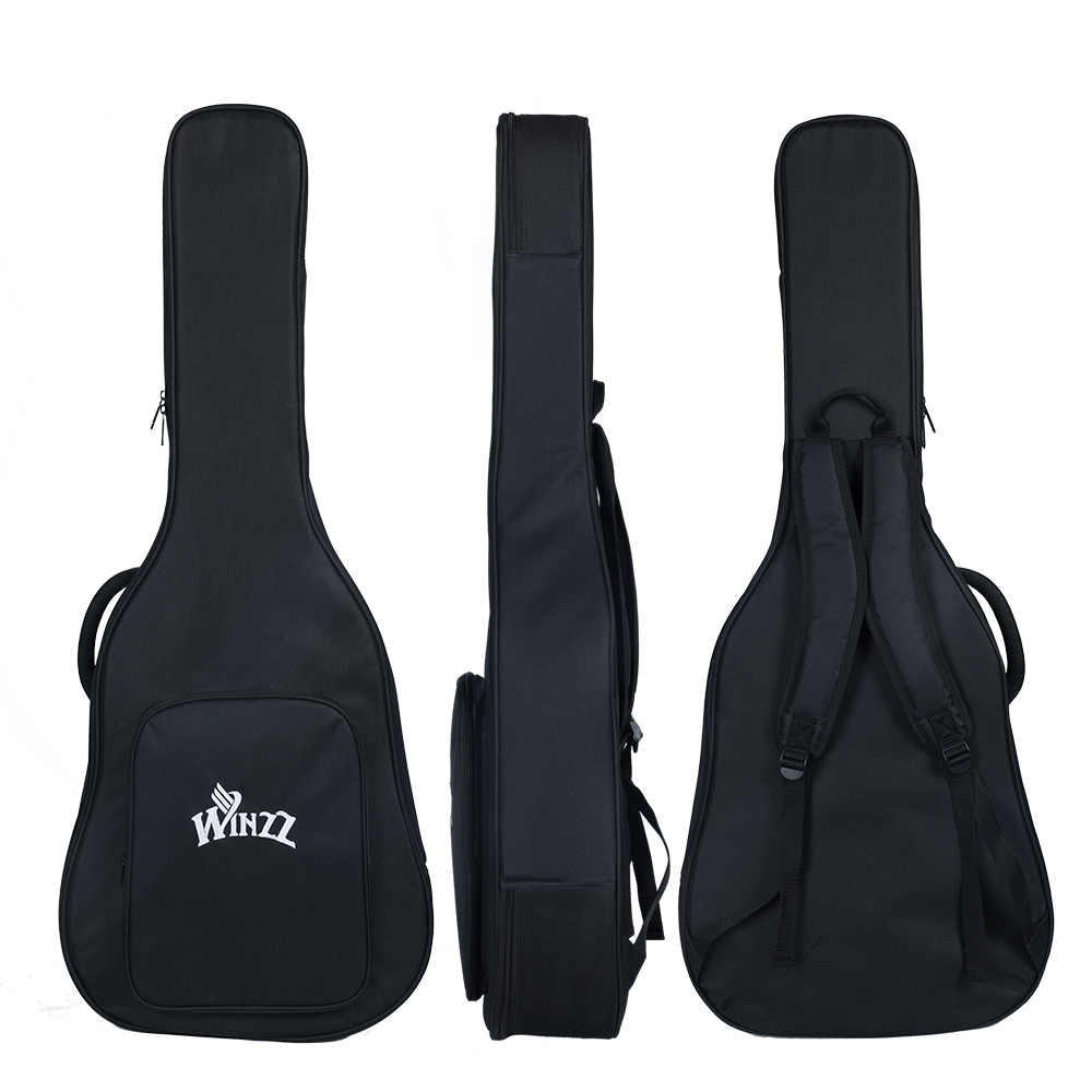 Bolsa de guitarra acústica de 41 pulgadas de tela oxford 600D color negro (BGW6010)