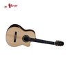 Guitarra Winzz cutaway de cuerdas de nailon con tapa de abeto macizo de grado 39'A (WCG180AC)