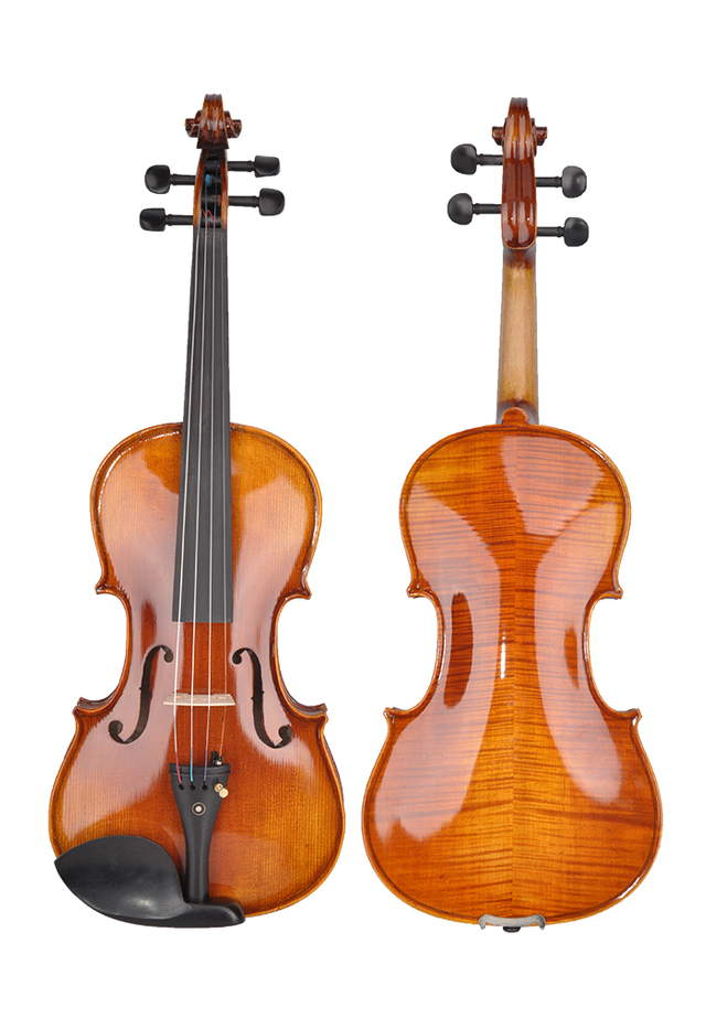 Violín del conservatorio hecho a mano, violín avanzado de arce flamado (VH30H)