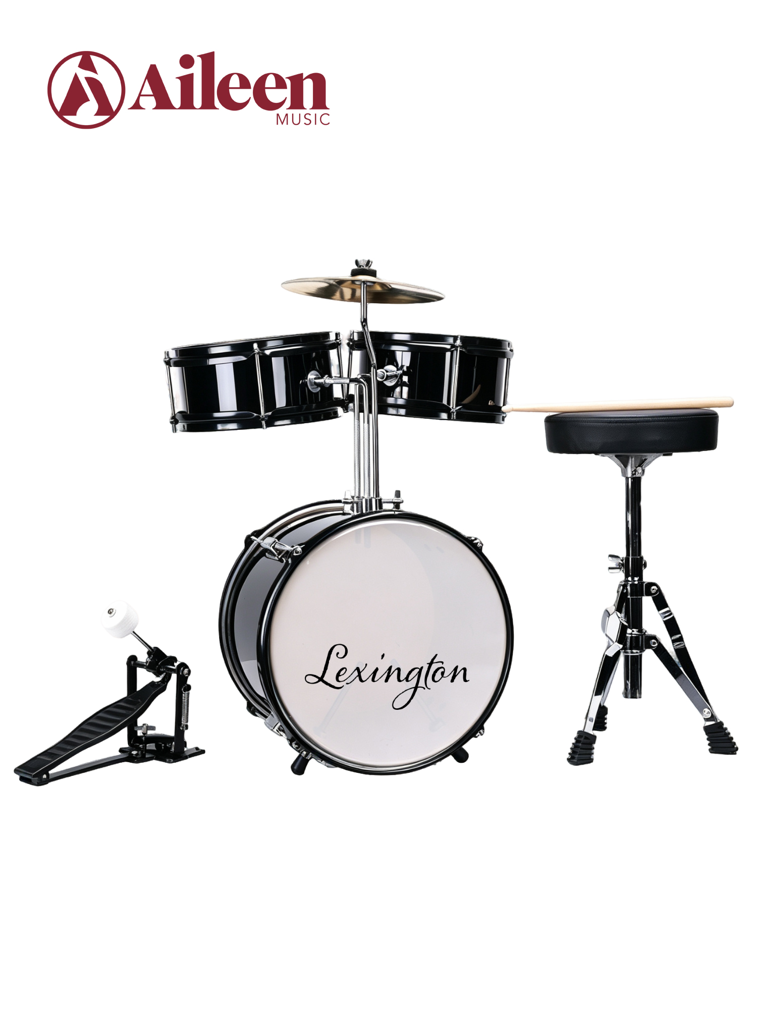 DSET-288 Bajo Pedal de batería para niños Batería para principiantes Juego de batería junior de 3 piezas para niños