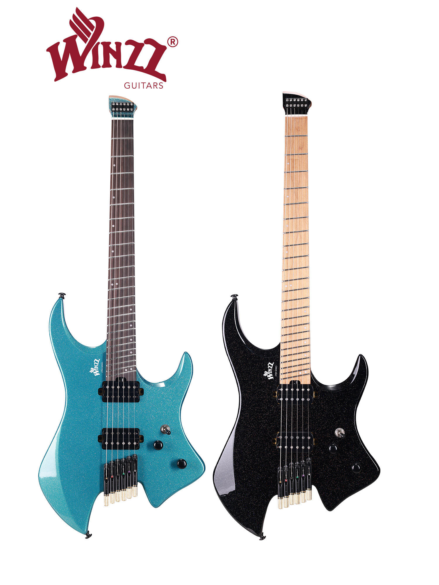WINZZ Lyra Series Guitarra eléctrica con cuerpo Okoume WLH100