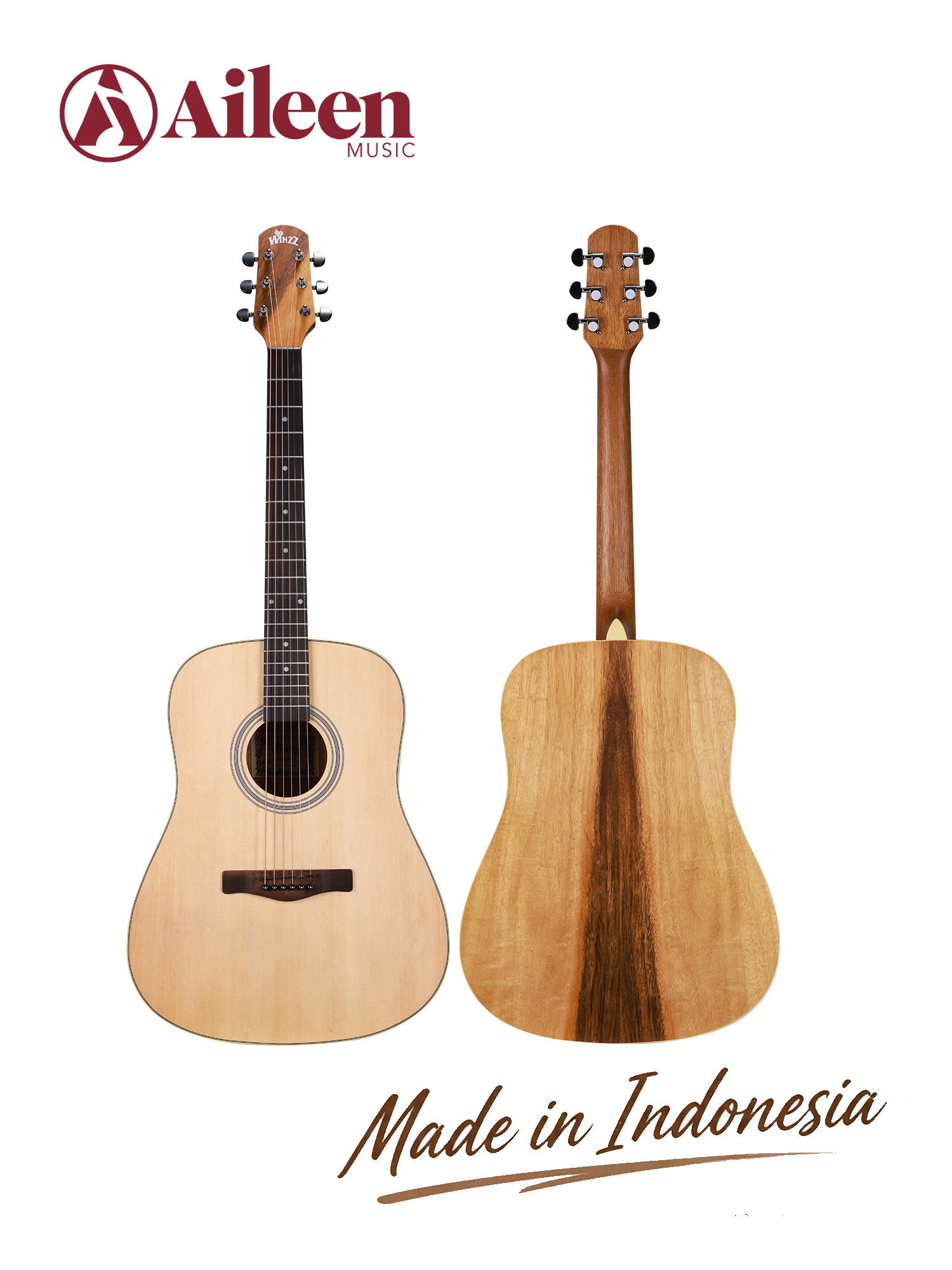 WAG1601 Winzz Exotic Material 41'' Guitarra acústica fabricada en Indonesia