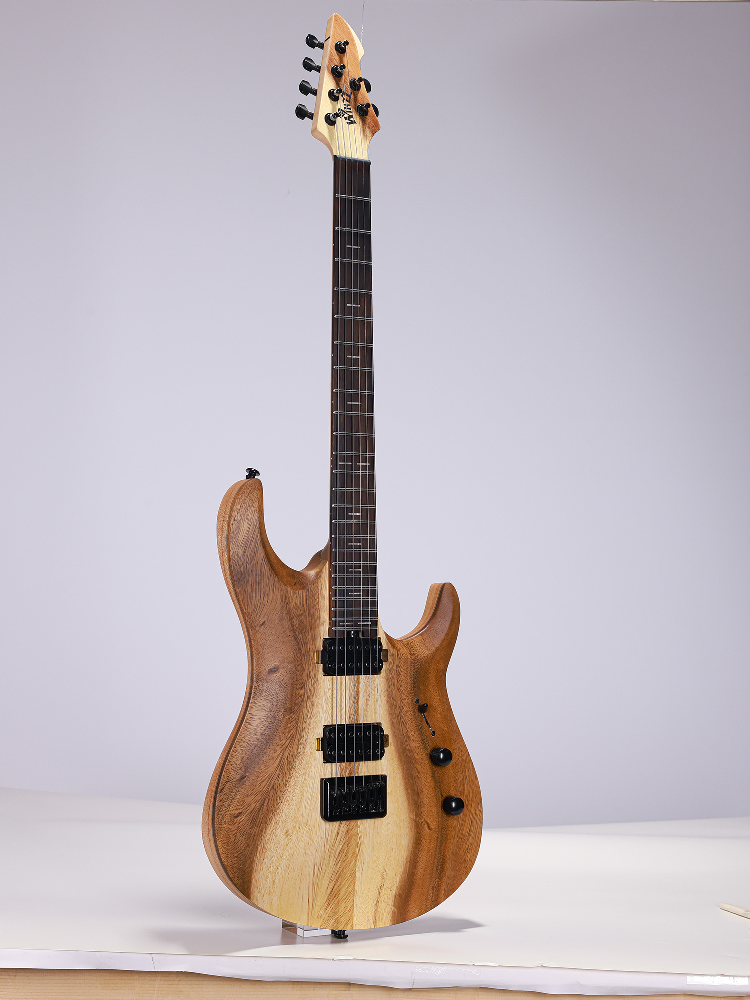 WZS EX80-MK Mindi Body Koa ((grosor: 12 mm) guitarra eléctrica superior con forma arqueada fabricada en Indonesia