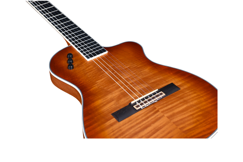 Cuerpo delgado 39 'Guitarra eléctrica acústica Flamed Okoume (WCG170CE)