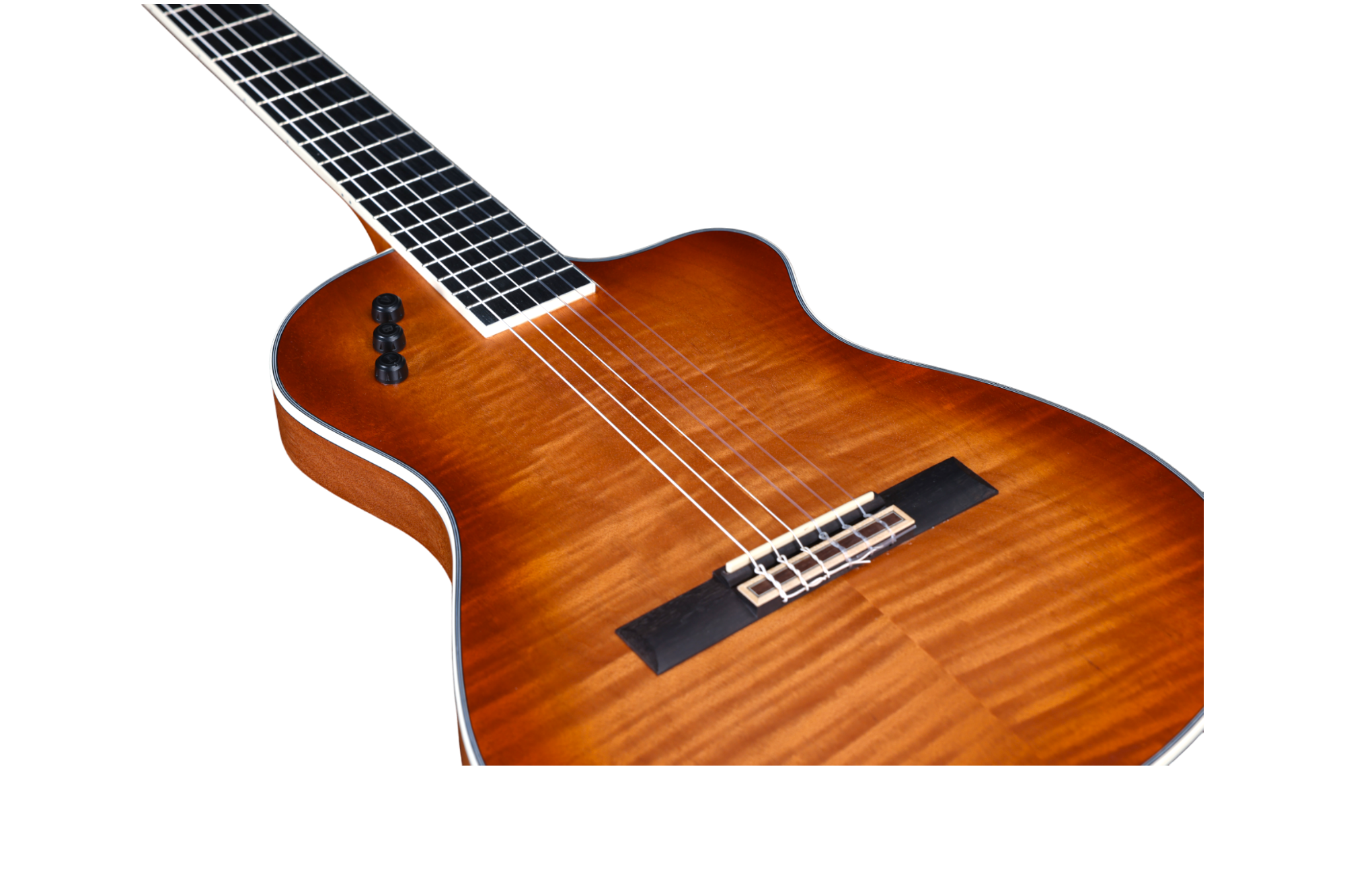 Cuerpo delgado 39 'Guitarra eléctrica acústica Flamed Okoume (WCG170CE)
