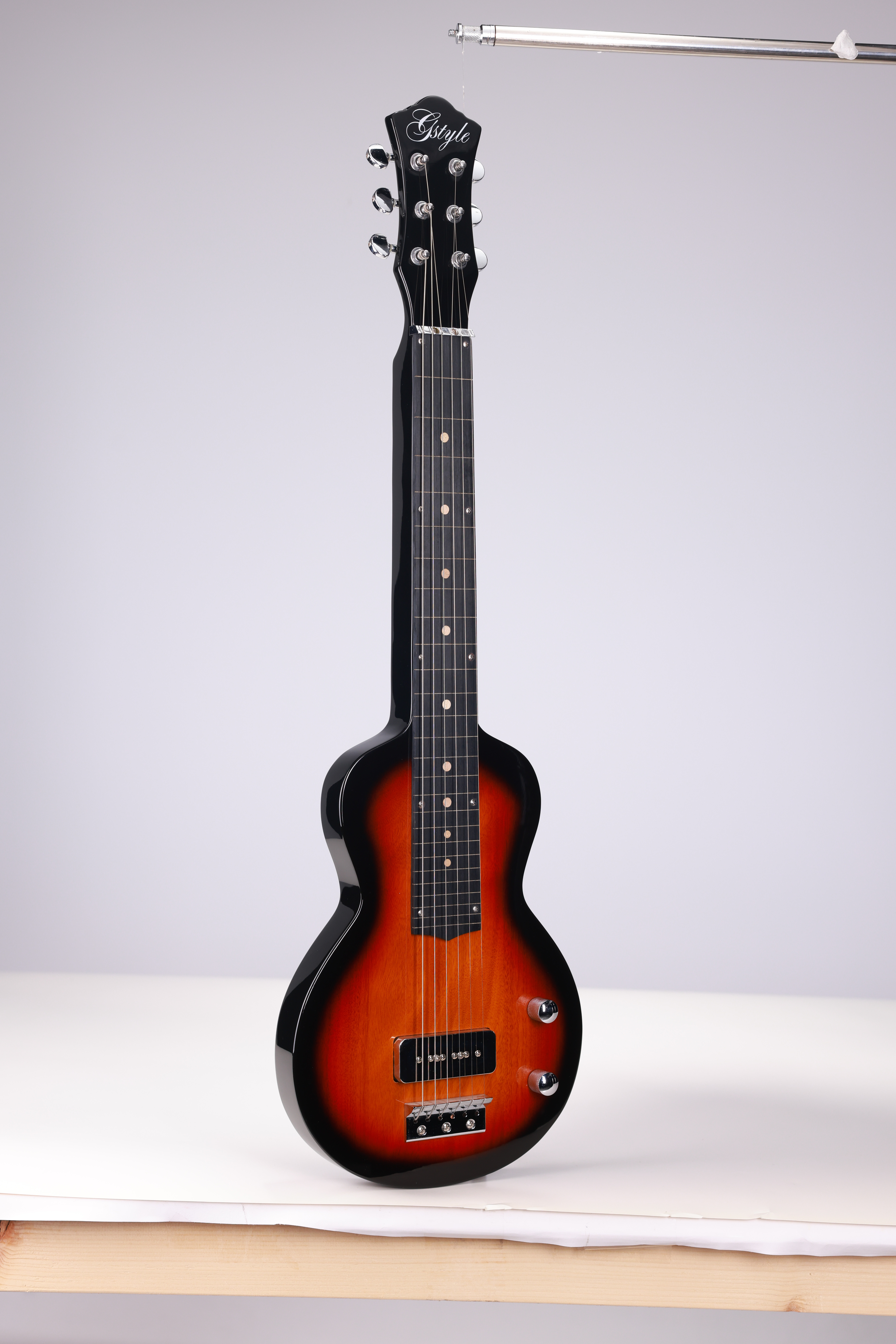 EAW03 Suministro de fábrica Soild Okoume a través del cuerpo Guitarra eléctrica estilo Weisenborn hawaiana