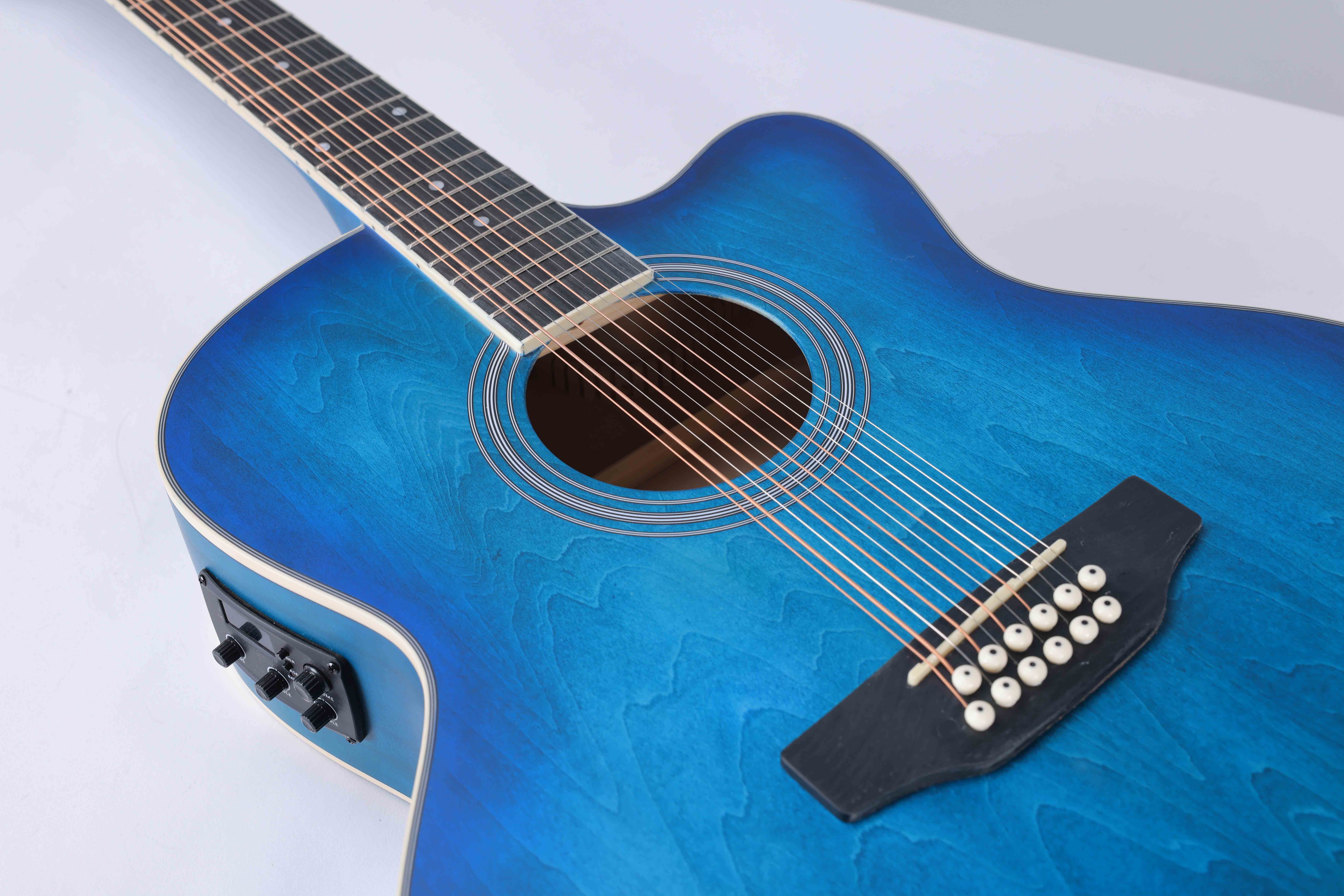 AF-H01CE-12 Guitarra acústica de 12 cuerdas con acabado frotado a mano