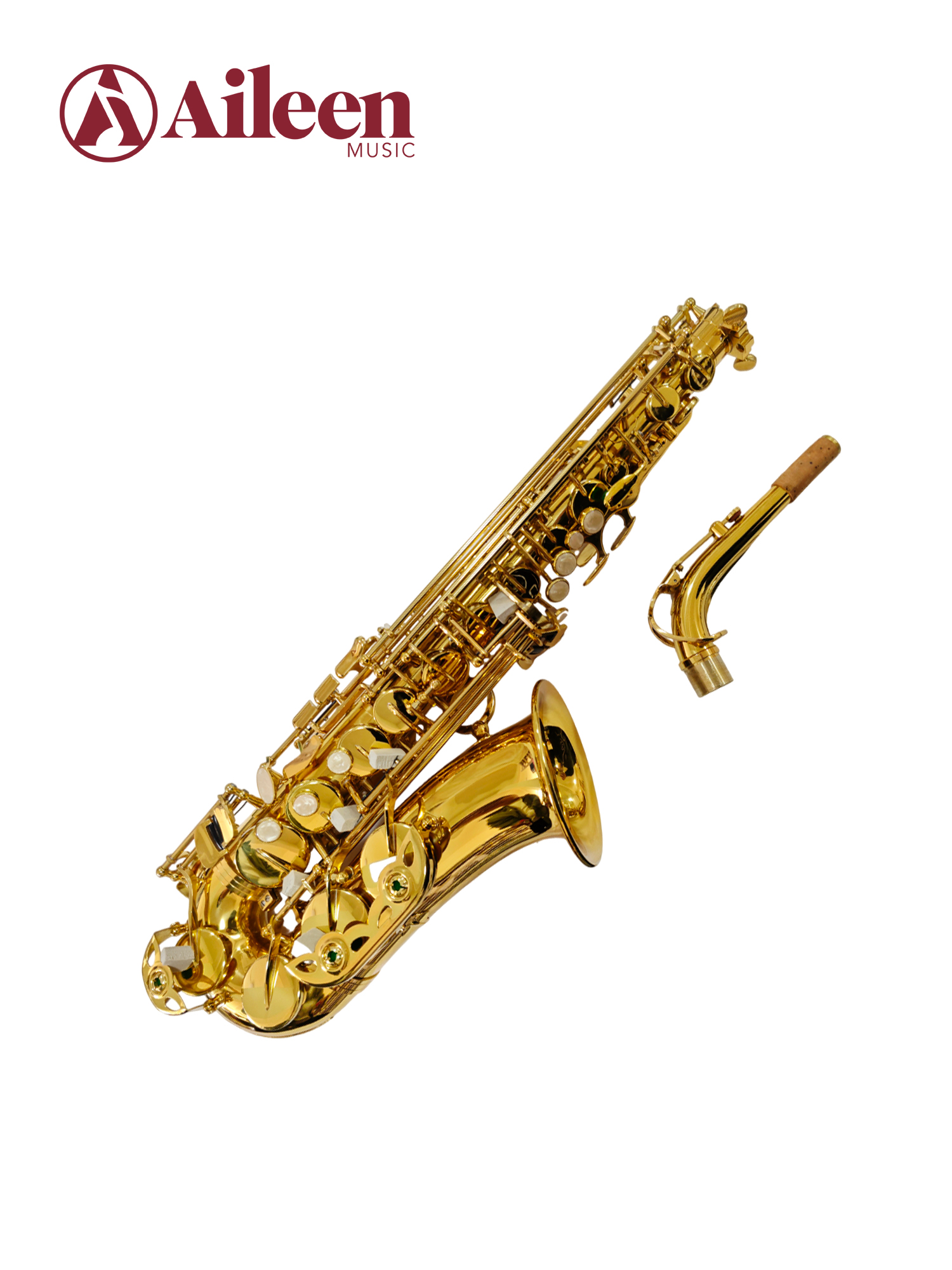 Saxofón alto estilo S, material de latón amarillo de grado general ASP-G7010G