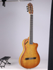 WCG166CE Guitarra eléctrica acústica con tapa de madera contrachapada de fresno con cuerdas de nailon de cuerpo fino de 39 pulgadas