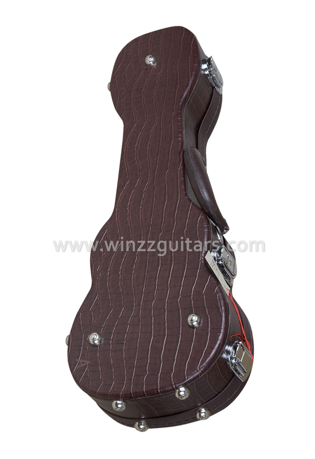 Estuche para ukelele soprano duro de madera con forma de estilo (CSU100-21)