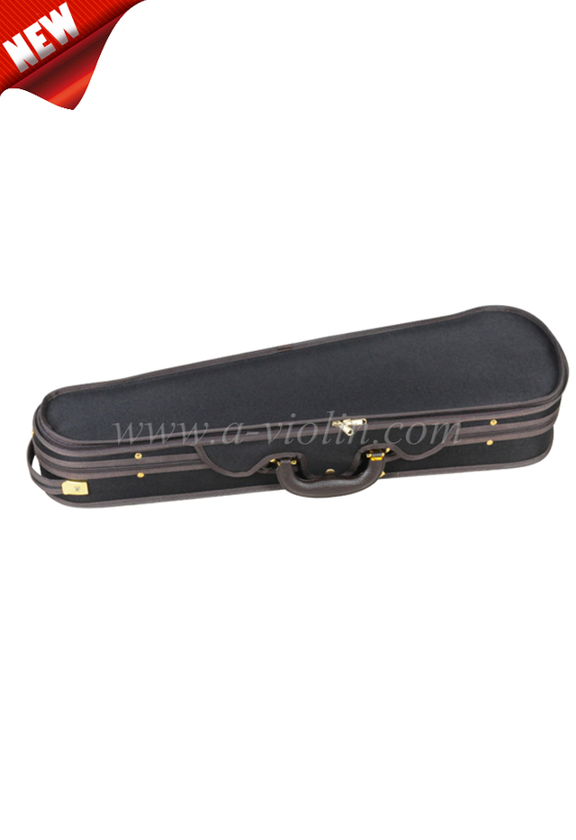 Estuche de violín de lujo para instrumentos musicales Oxford, triángulo de madera (CSV1079A)