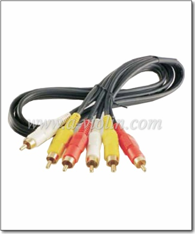 Cable A / V chapado en oro RCA